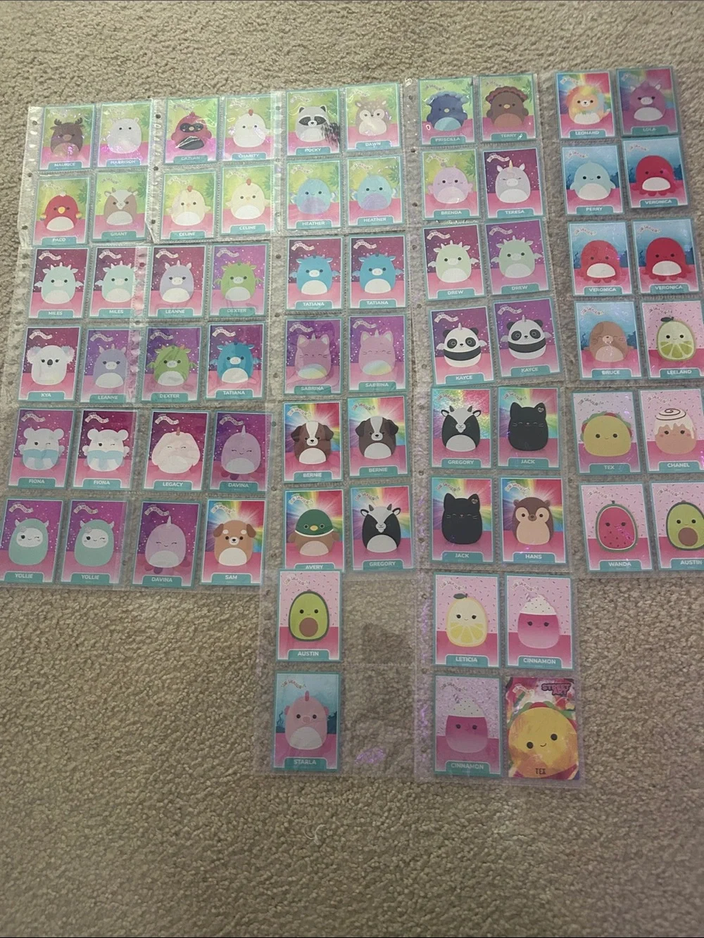 Almost complete series 1 squish mallow card collection